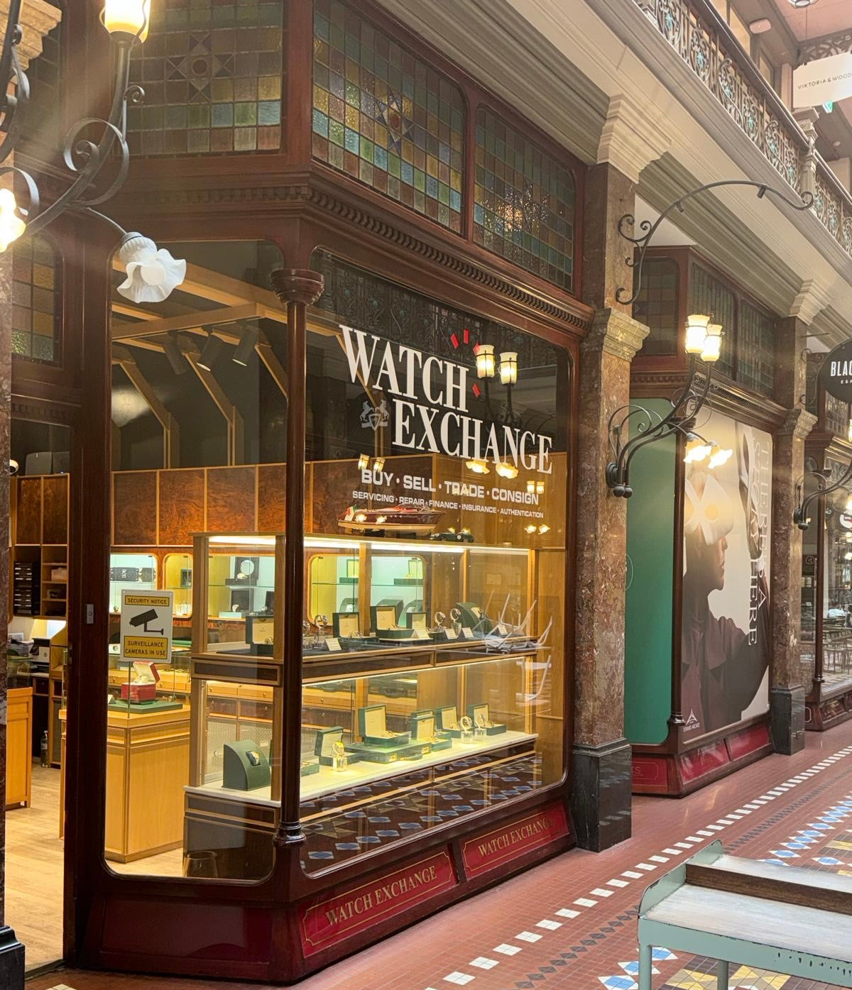The Watch Exchange storefront in The Strand Arcade